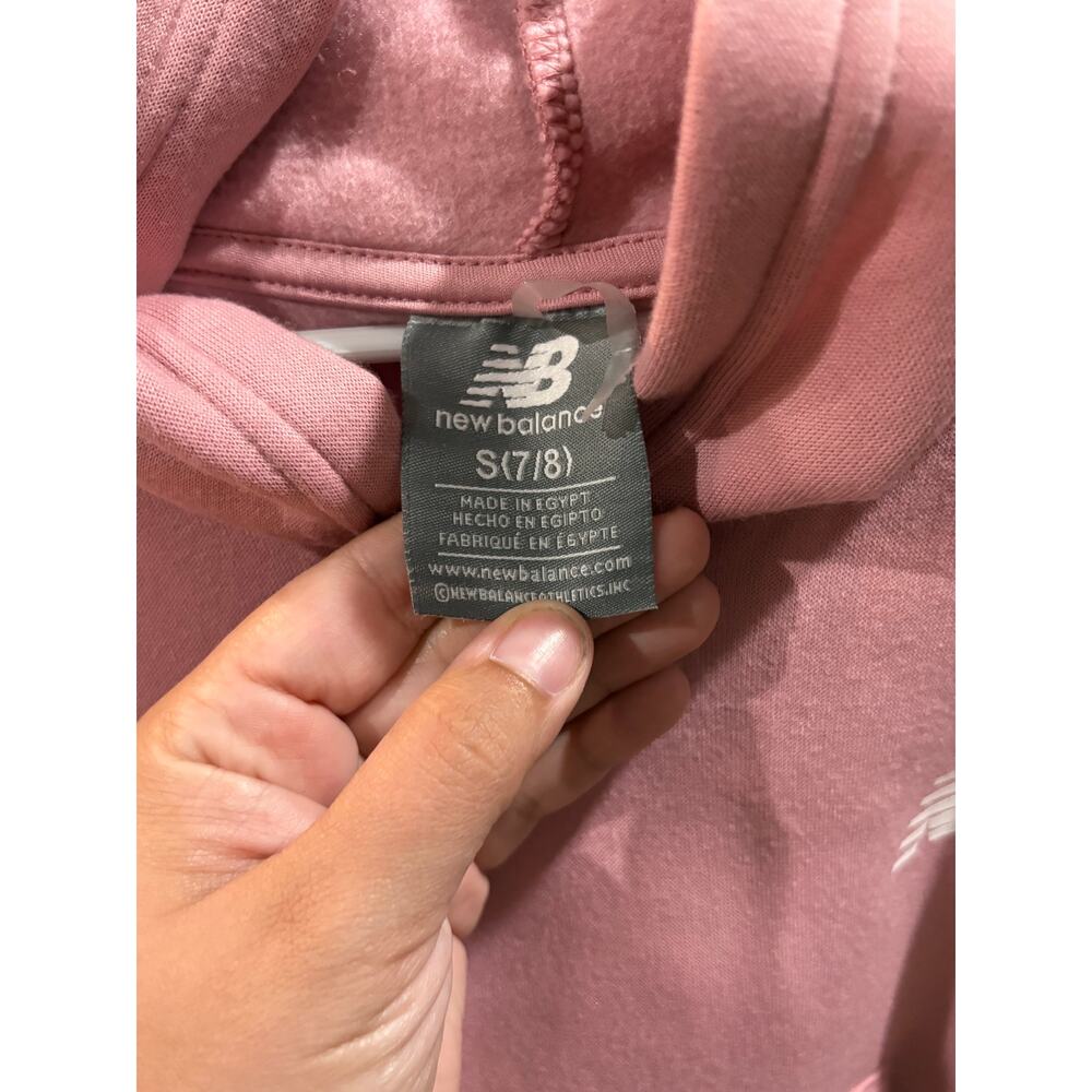 Girls New Balance Hoodie Pink Size S 7/8 NWT Athletic Pullover $68 Retail